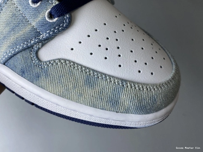 Washed Low 1 Air Jordan Denim CZ8455-100 0722